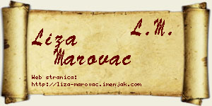 Liza Marovac vizit kartica